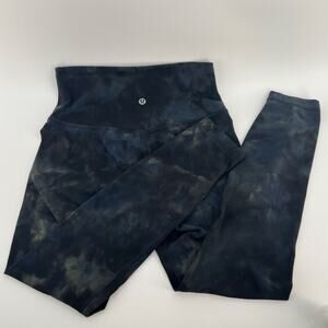 Lululemon Women’s Tie Dye Leggings Size 6 Navy Gray Yoga Athletic Gym Pants